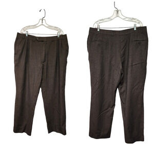 VINTAGE Oscar De La Renta Pants 46Rx41 Wool Blend Straight leg Slacks 90s